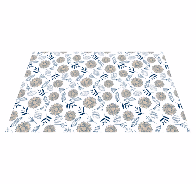 Flott beige tusenfryd vinyl soverom teppe - Tenstickers