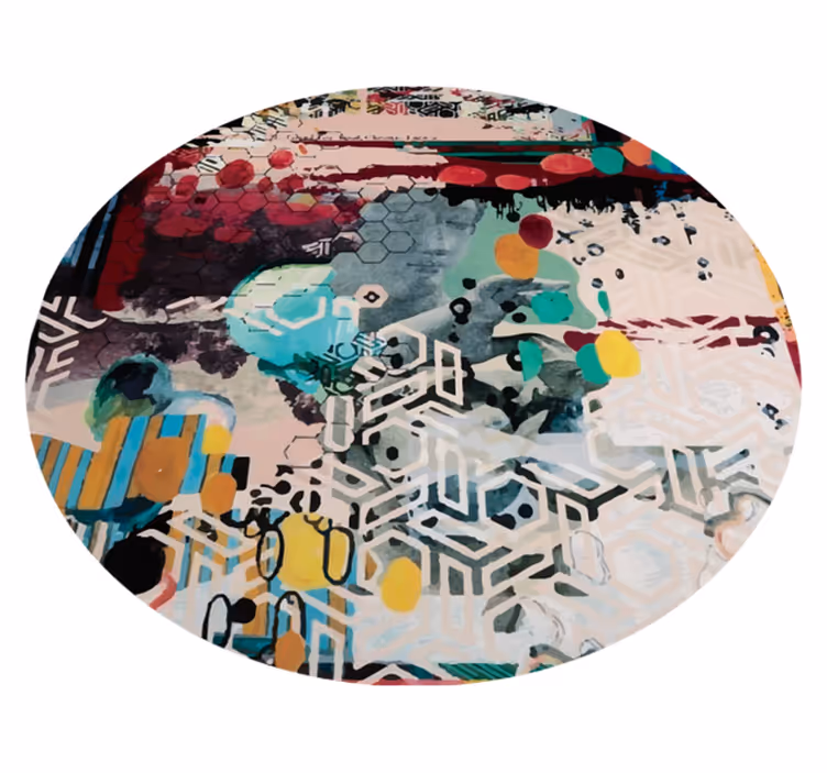Blanding av urban kunst moderne vinylteppe - Tenstickers