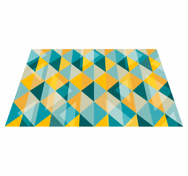 Historien om trekanter geometrisk vinylteppe - Tenstickers