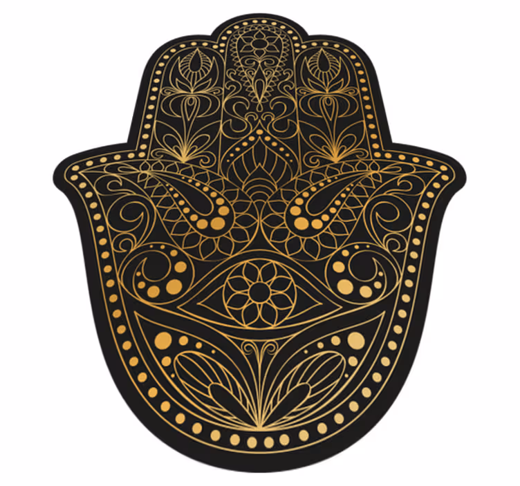 Fatma hånd mandala vinylteppe - Tenstickers