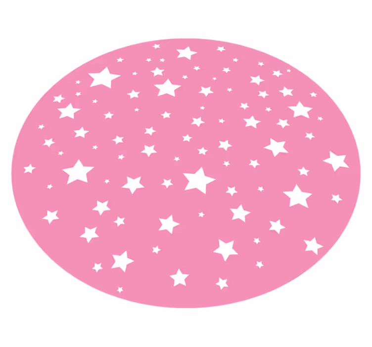 Rosa stjerner vinylteppe - Tenstickers