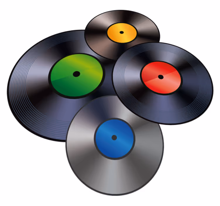 Poster vintage vinyltepper - Tenstickers