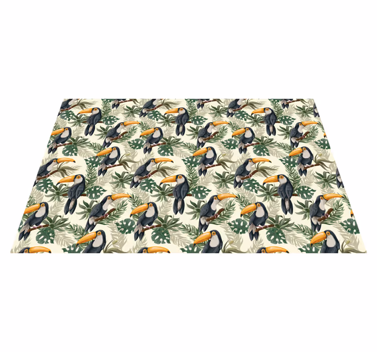 Tukan paradis animalsk vinylteppe - Tenstickers