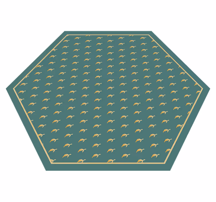Geometrisk turteldyr, vinylteppe - Tenstickers