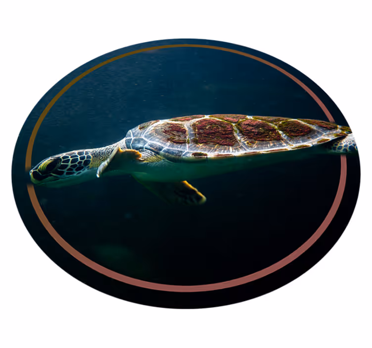 Svømming skilpadde dyr vinyl teppe - Tenstickers