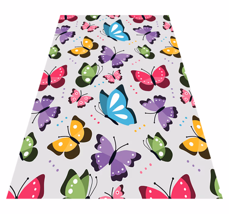 Butterfly animal vinyl teppe - Tenstickers
