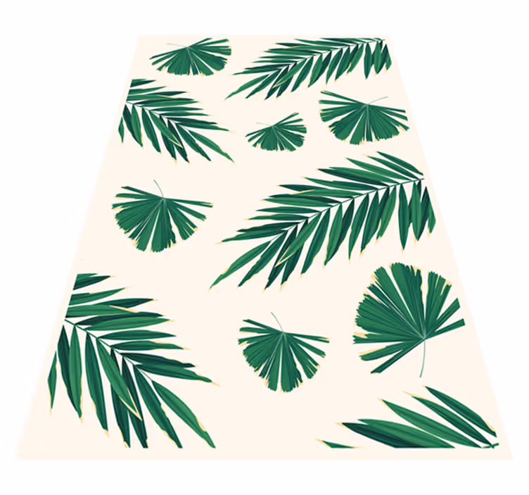Tepper med planter vinyl soverom teppe - Tenstickers