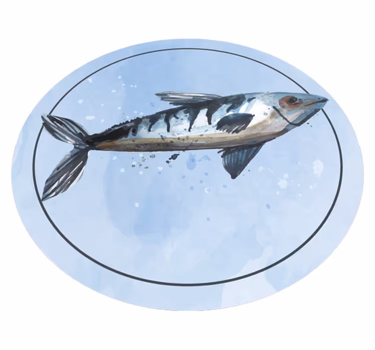 Abstrakt sjømat animalsk vinylteppe - Tenstickers