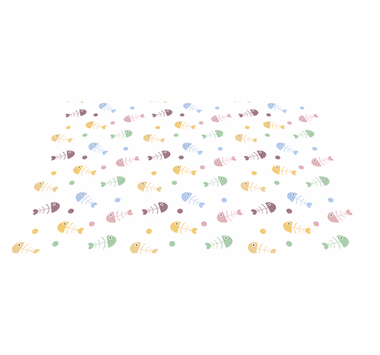 Fargerik fisk illustrasjon vinyl teppe spedbarn - Tenstickers