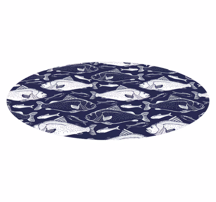 Under sjø fisker animalsk vinylteppe - Tenstickers