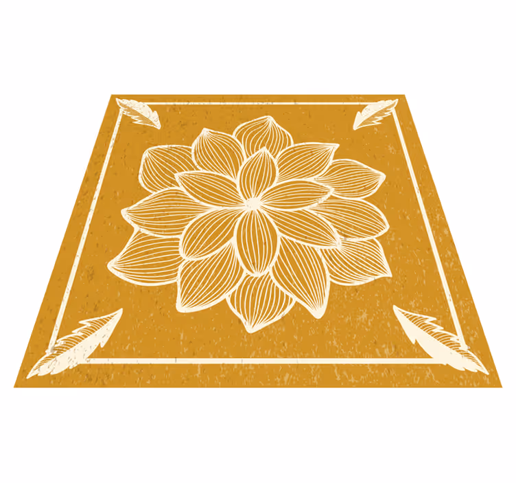 Floral flokke paisley vinyl stue teppe - Tenstickers