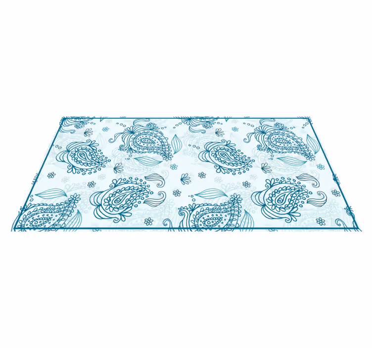 Mandala paisley harmoni vinyl teppe mandala - Tenstickers