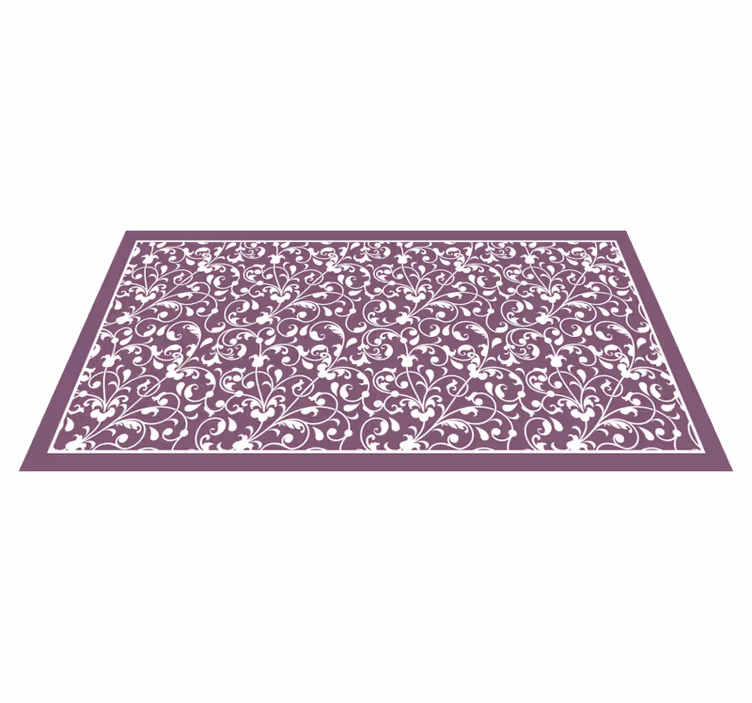 Dekorativt blad paisley vinyl hall teppe - Tenstickers