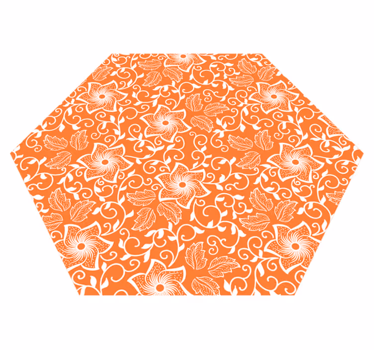 Paisley blomster vinyl stue teppe - Tenstickers