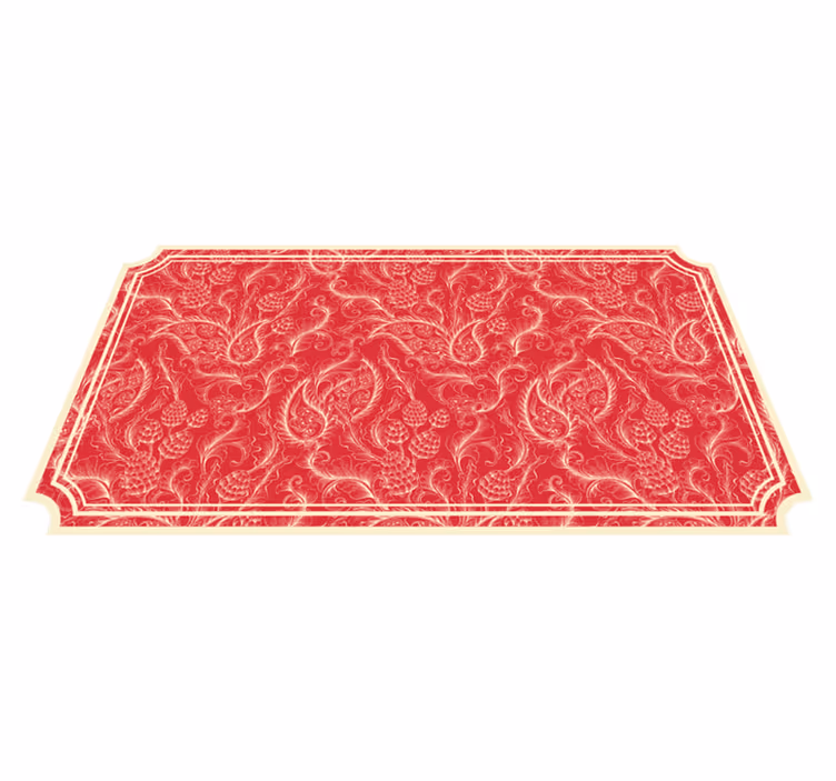 Paisley illustrasjon vinyl stue teppe - Tenstickers