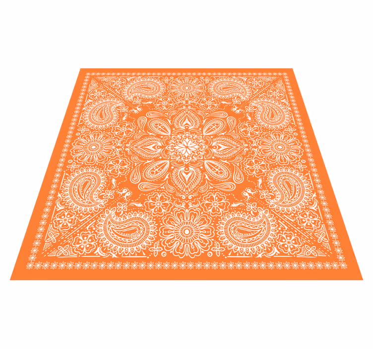 Paisley fliser vinyl stue teppe - Tenstickers