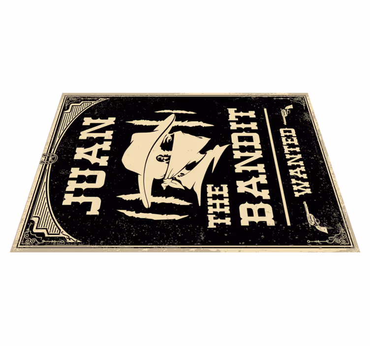 Banditt med vinylteppe med navn - Tenstickers