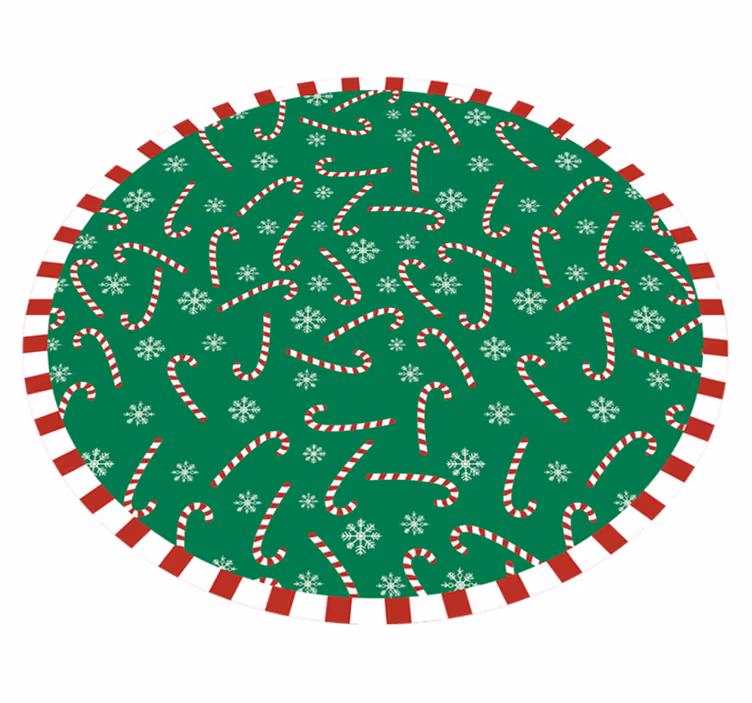 Godteri jul vinyl soverom teppe - Tenstickers