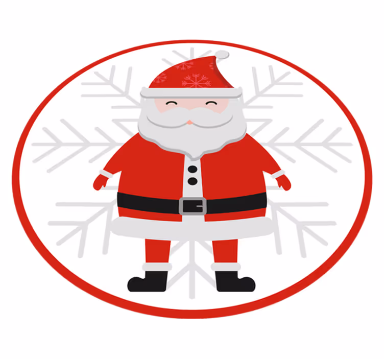 Santa claus og hohoho vinyl soverom teppe - Tenstickers