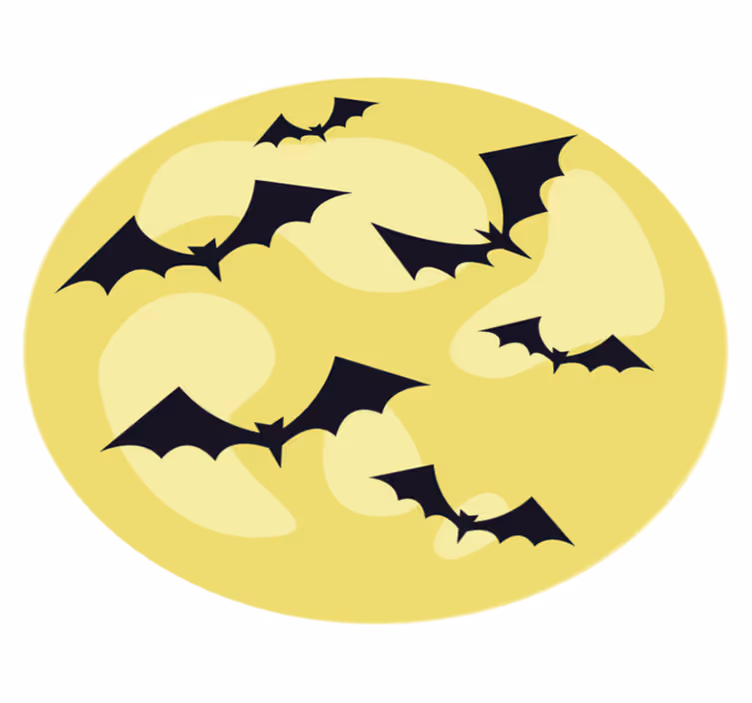 Halloween bat natt mønster vinyl teppe - Tenstickers