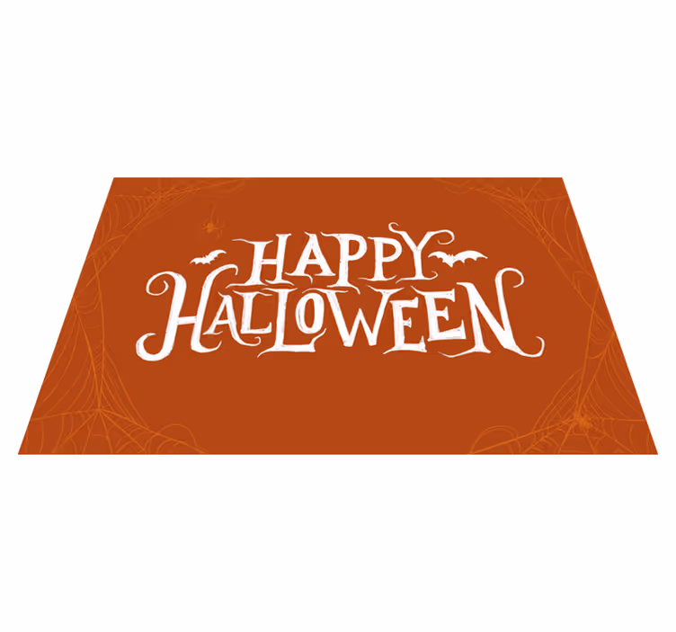 Halloween festlig budskap Halloween vinyl teppe - Tenstickers