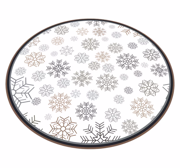 Snøfnugg sirkler vinyl stue teppe - Tenstickers