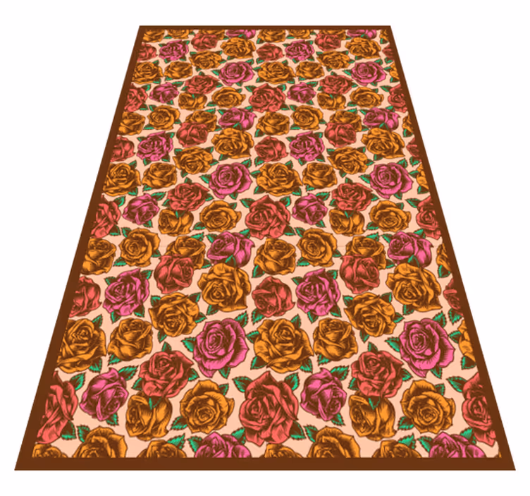 Fargerikt blomster vinylteppe - Tenstickers
