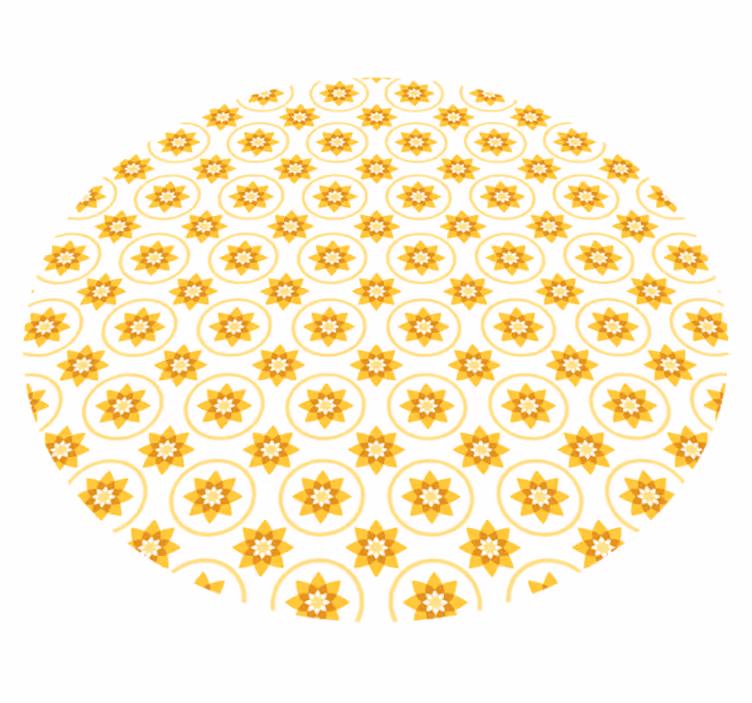 Gul sol moderne vinylteppe - Tenstickers