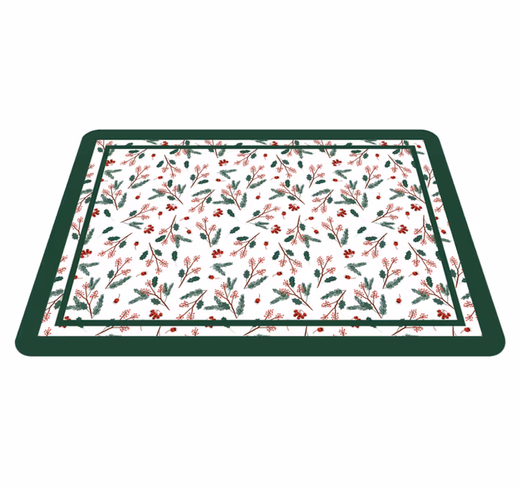 Botanisk hage vinyl teppe blomster og planter - Tenstickers