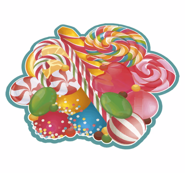 Innpakket godteri juletre matte - Tenstickers
