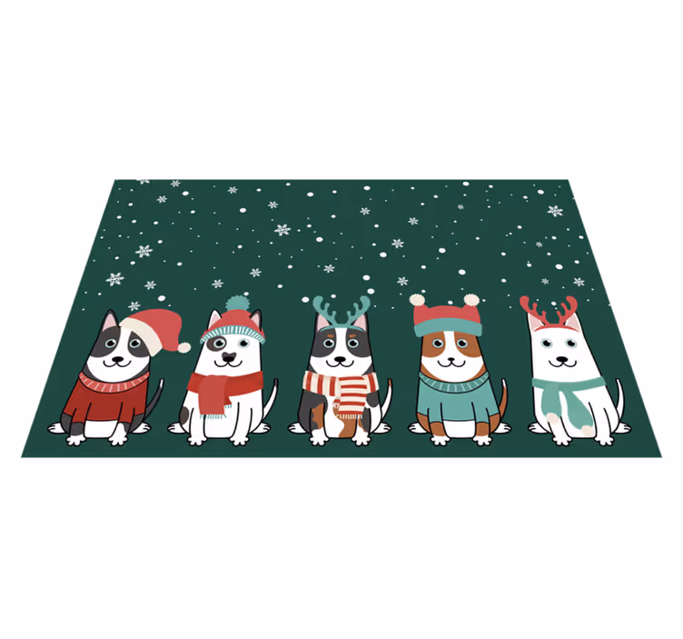 Jul hunder jul klistremerke - Tenstickers
