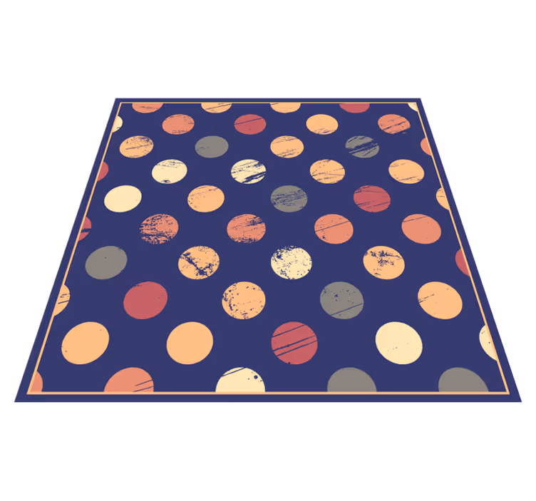 Abstrakt stiplet mønster vinyl teppe geometrisk - Tenstickers
