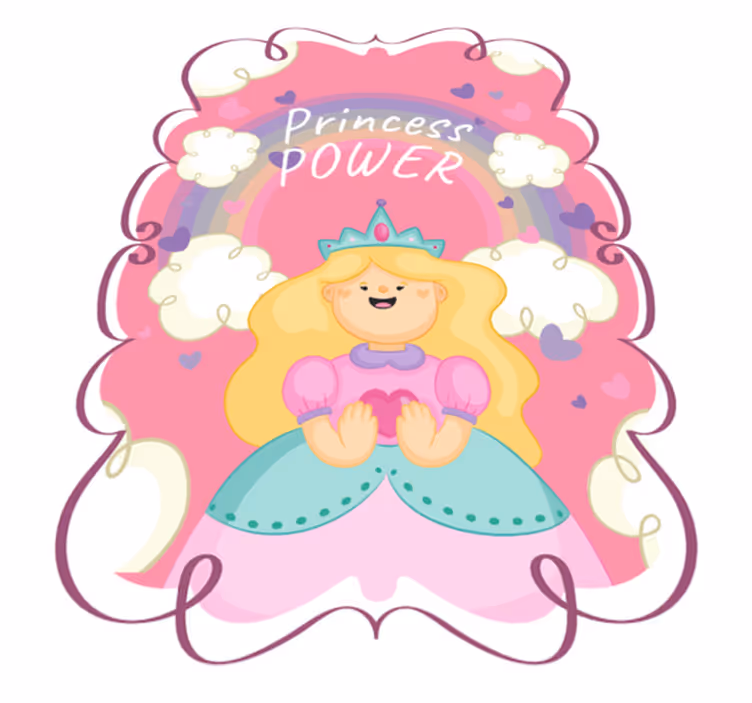 Disney prinsesser på rosa bakgrunn vinyl teppe - Tenstickers