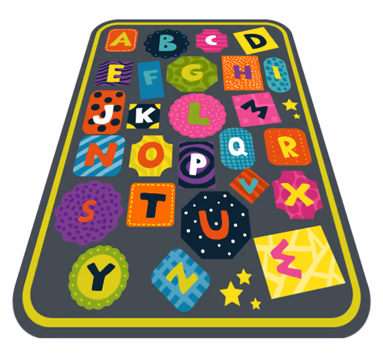 Barnas fargerike alfabet vinyl alfabet teppe - Tenstickers
