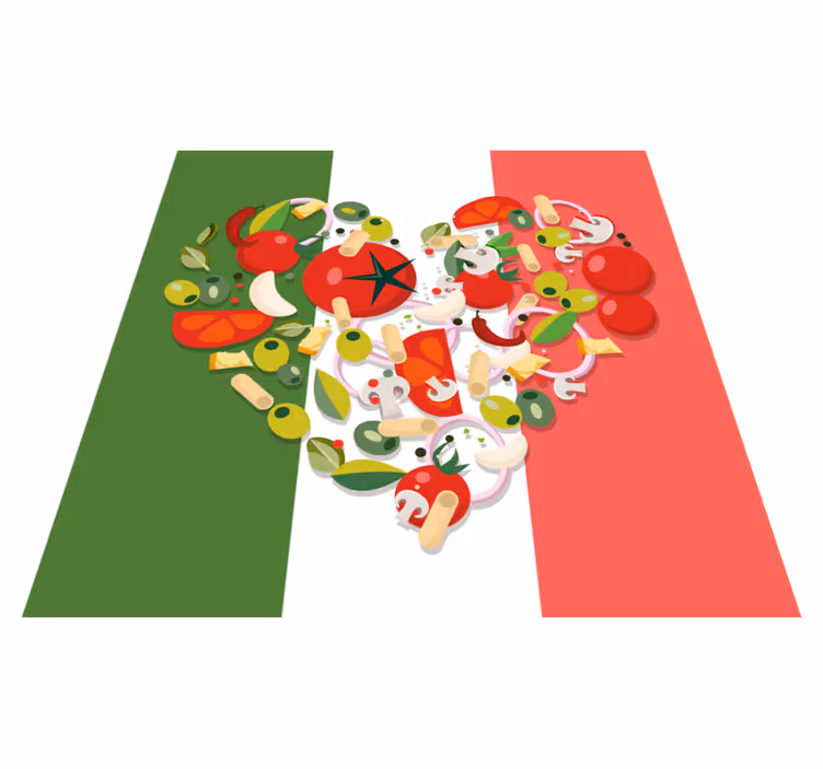 Italia mat flagg verdenskart teppe - Tenstickers