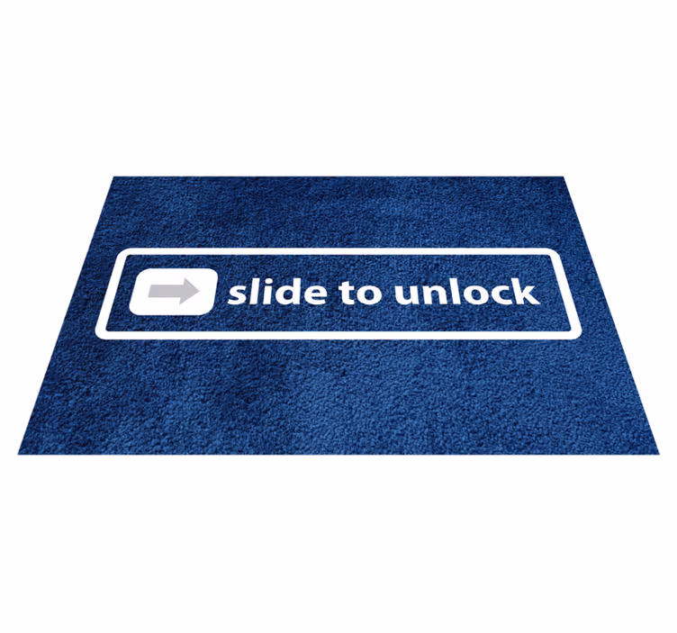 Skyv for å låse opp tilpasset teppe - Tenstickers