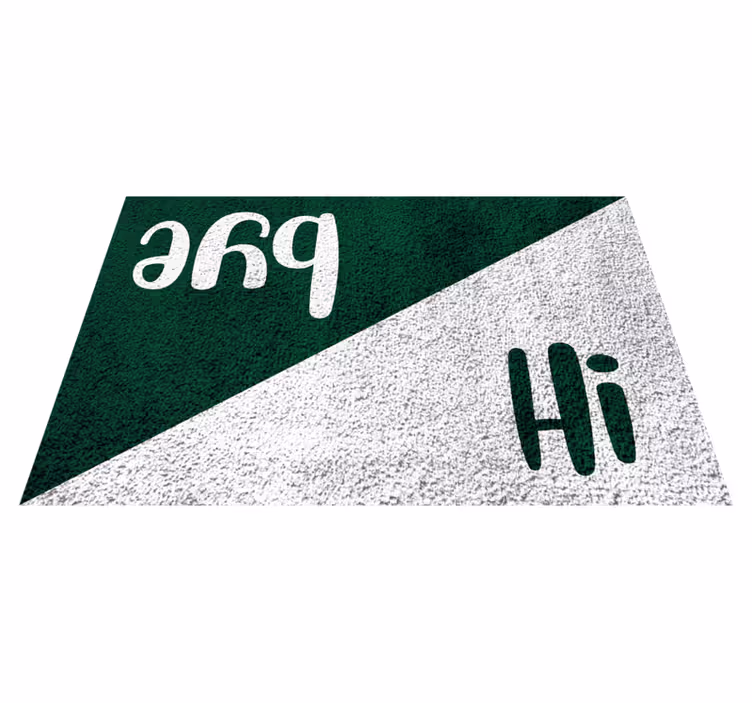 Hei og farvel tilpasset vinylteppe - Tenstickers