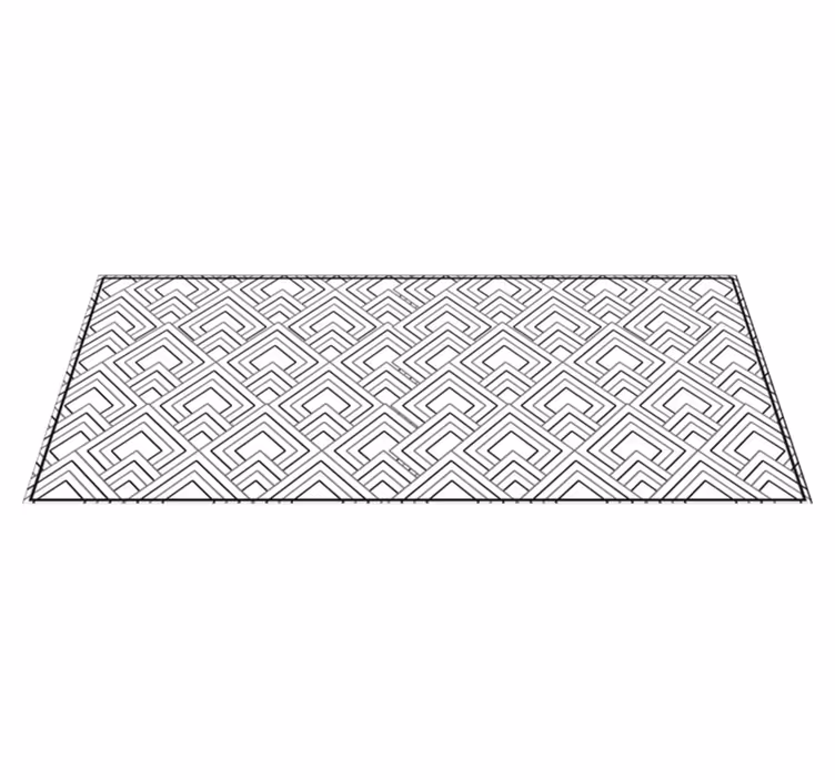 Geometrisk labyrint mønster vinyl teppe geometrisk - Tenstickers