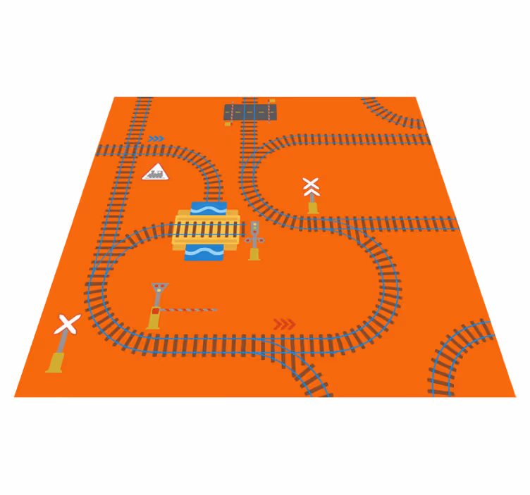 Leken baneoppsett vinyl teppe spill - Tenstickers