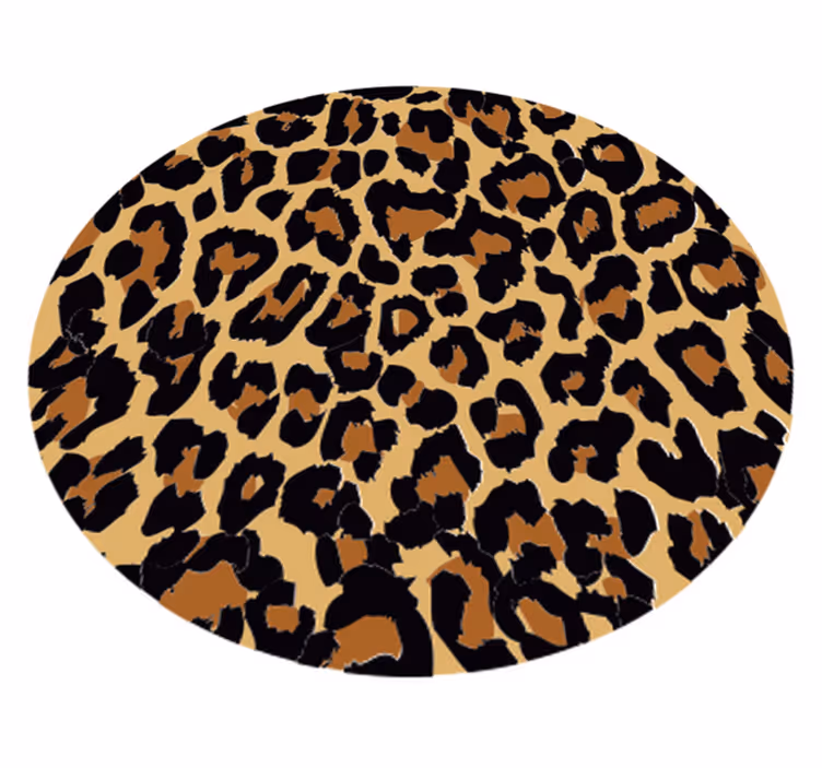 Runde dyreprint teppe - Tenstickers