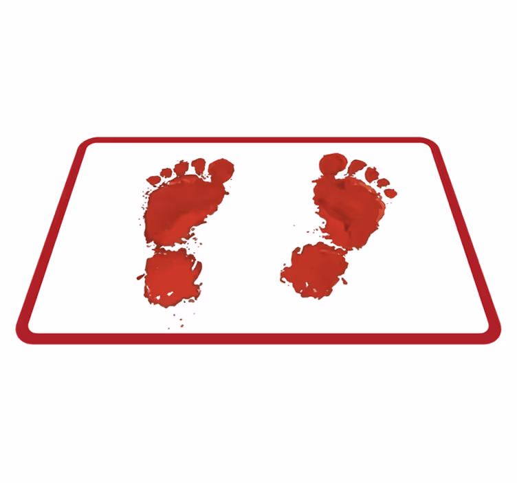 Blodige fotspor halloween tepper - Tenstickers