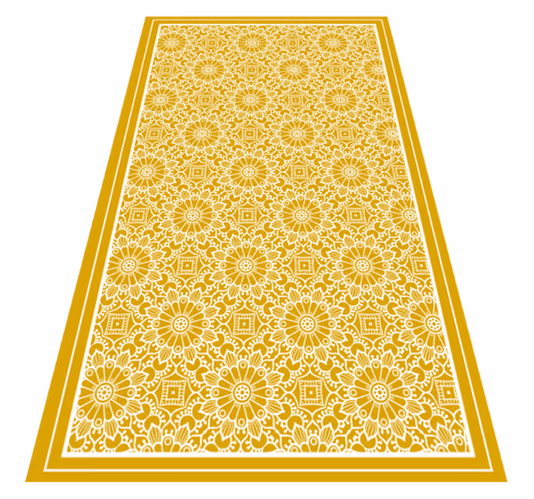 Vintage form gul vintage teppe - Tenstickers