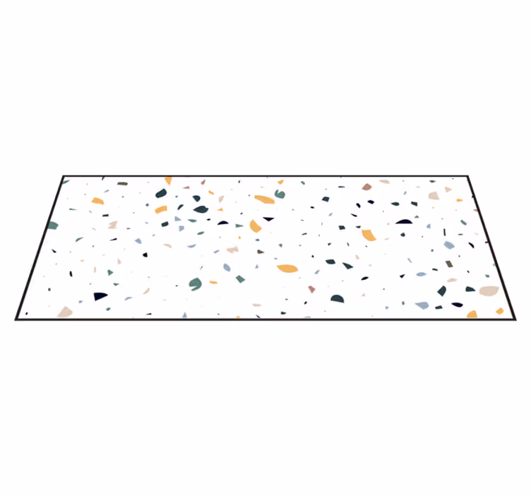 Terrazzo inspirasjon vinyl teppe geometrisk - Tenstickers