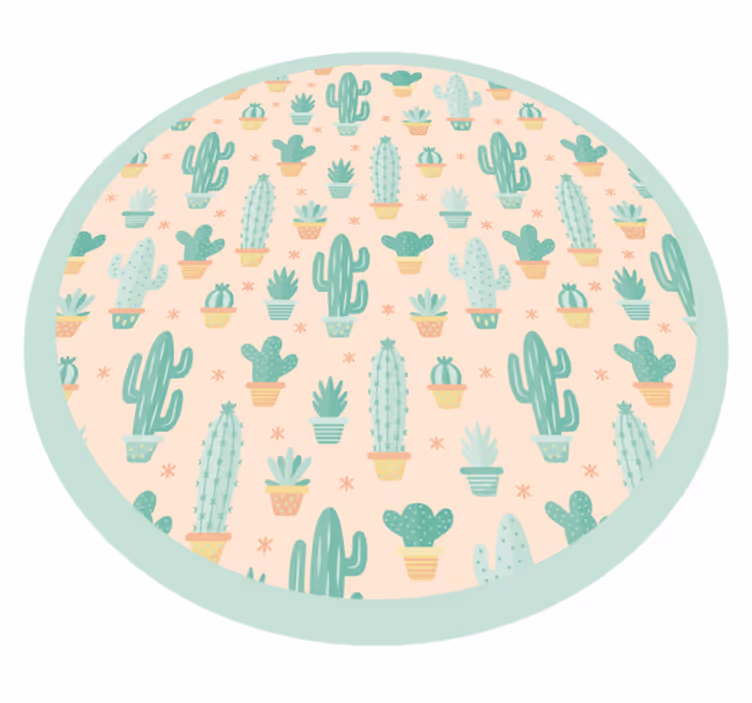 Barnekaktus blomster vinylteppe - Tenstickers