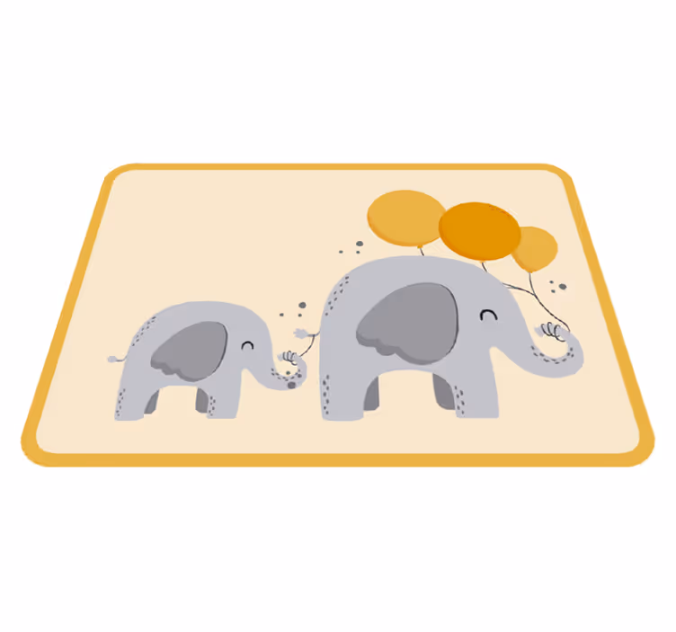 vinyl teppe for barn to elefanter - Tenstickers