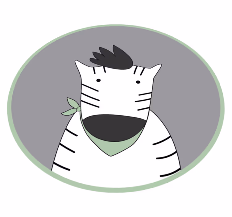 Munter sebra vinyl teppe spedbarn - Tenstickers