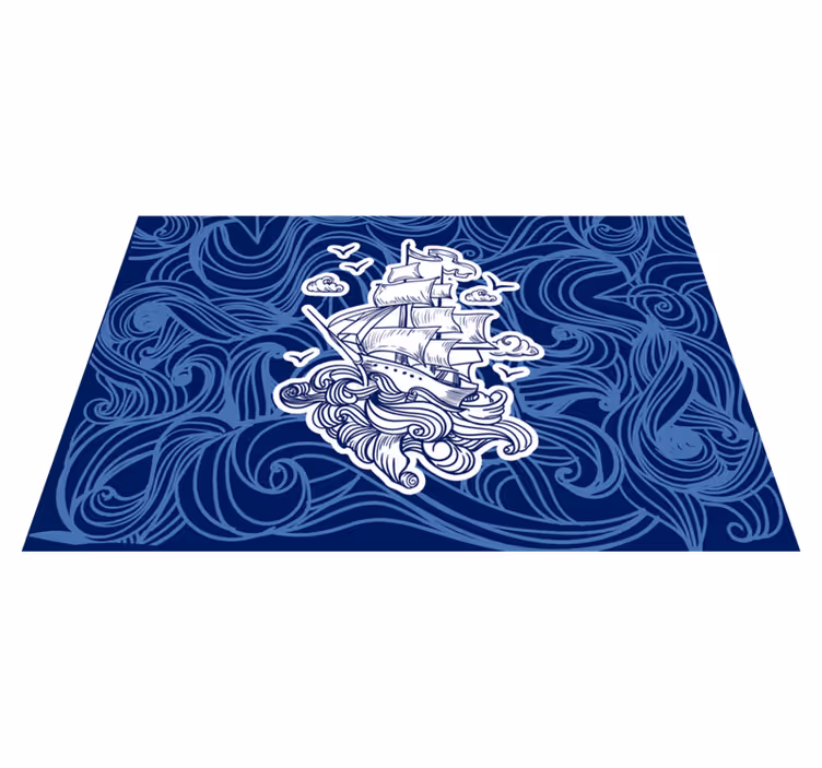 Nautisk eventyr vinyl teppe spedbarn - Tenstickers
