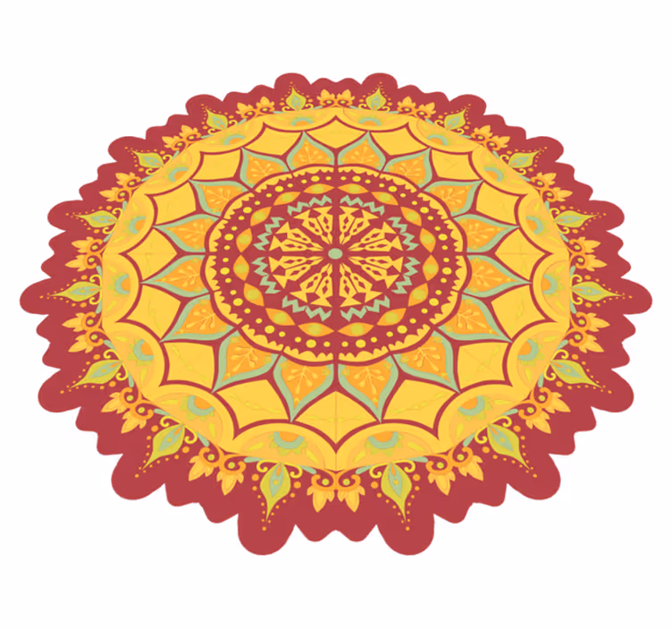 Mandala gulvkunst vinyl teppe mandala - Tenstickers