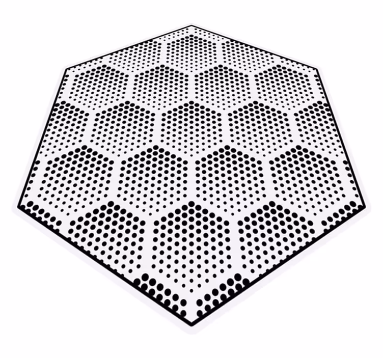 Sekskantede prikker mønster vinyl teppe geometrisk - Tenstickers