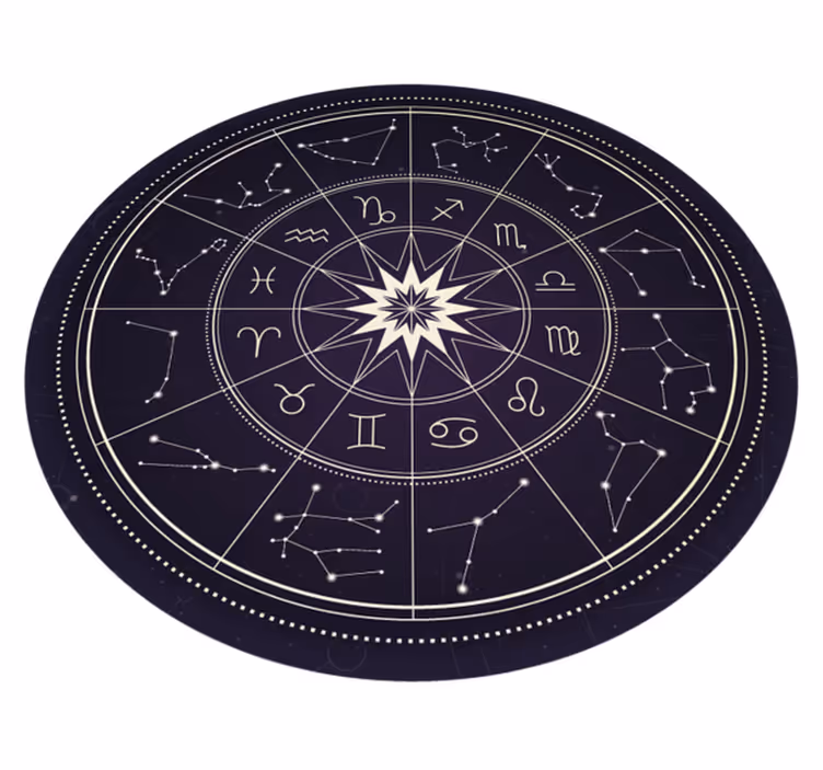Horoskop etnisk vinylteppe - Tenstickers